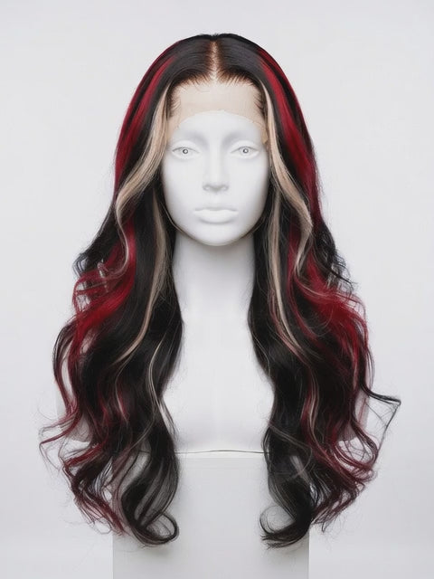 Lace Front Ondulée Burgundy Highlight 99J
