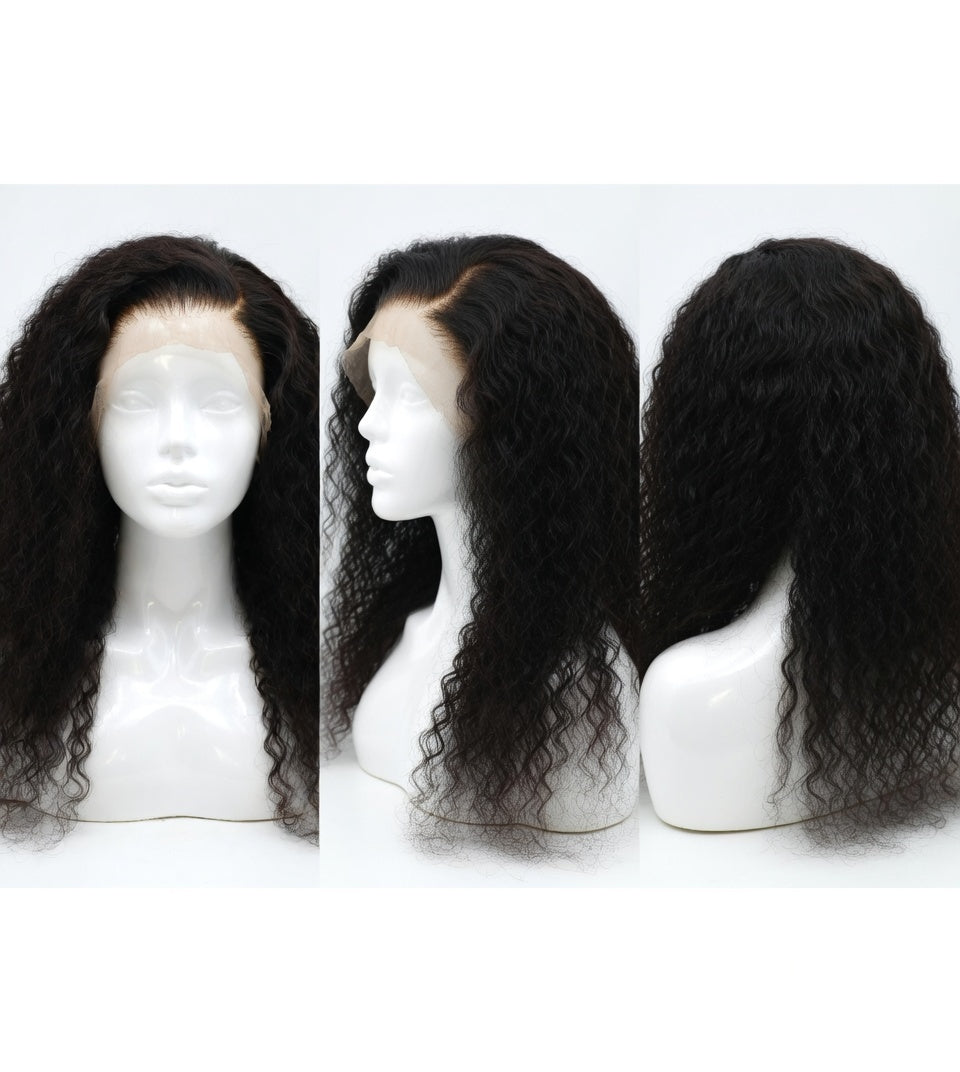 Lace Front Bouclée Naturelle  – Synthé – Deep Curly Glueless.